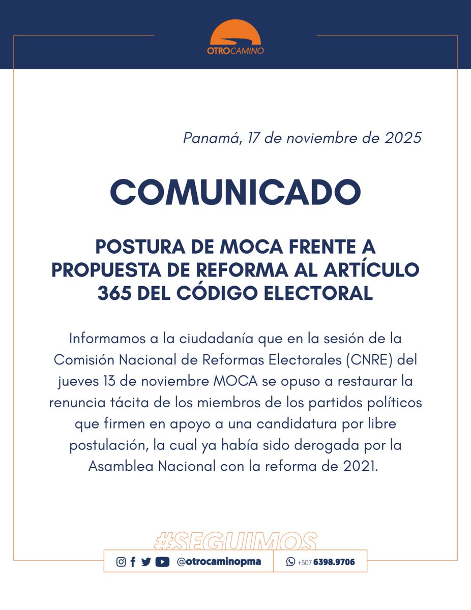 OtrocaminoPma's tweet image. Reiteramos que nunca apoyaremos propuestas que busquen limitar el derecho de los ciudadanos a lograr una oferta electoral más diversificada.