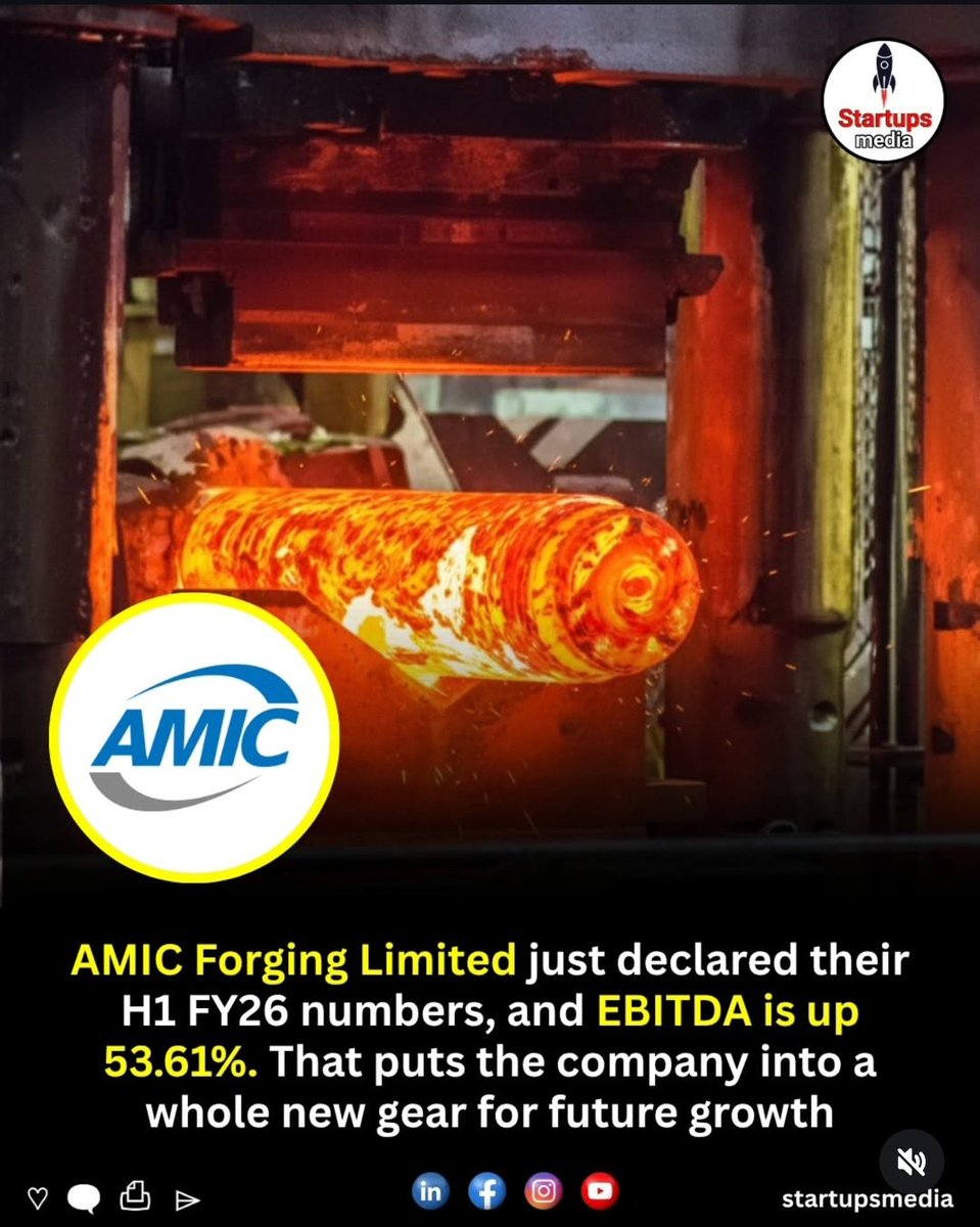 startupcellgeck's tweet image. AMIC Forging Limited has released its half-year results, and the numbers show strong growth despite rising costs.

For the period ending 30 September 2025, the company posted:

#amicforging #financialresults #quarterlyupdate #earnings

#capex

#growthstory