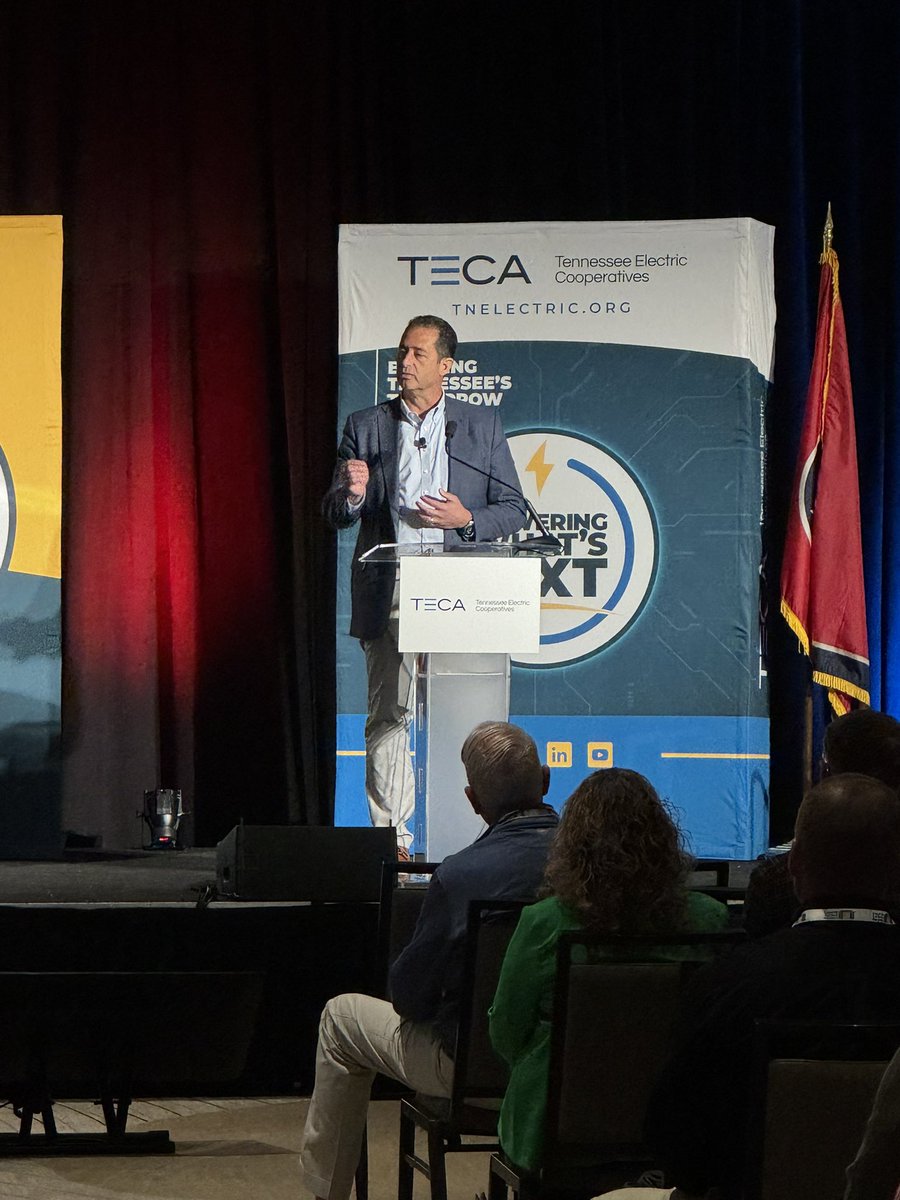 TNELECTRIC's tweet image. Session two begins with Don Moul, the CEO of the @TVAnews, with an industry update and plans to power the valley’s future. 

#TECA25AM