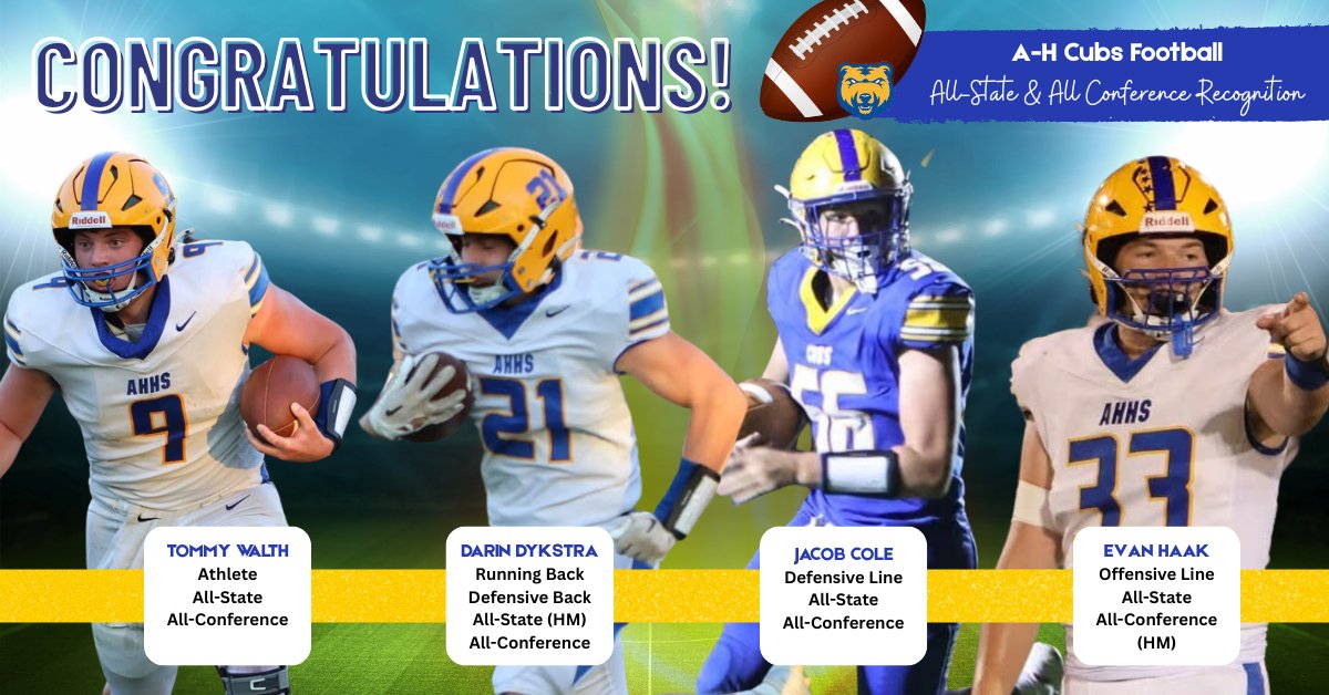 Congrats to these young men.  <a href="/AHHSCUBS/">Alcester-Hudson Athletics</a>