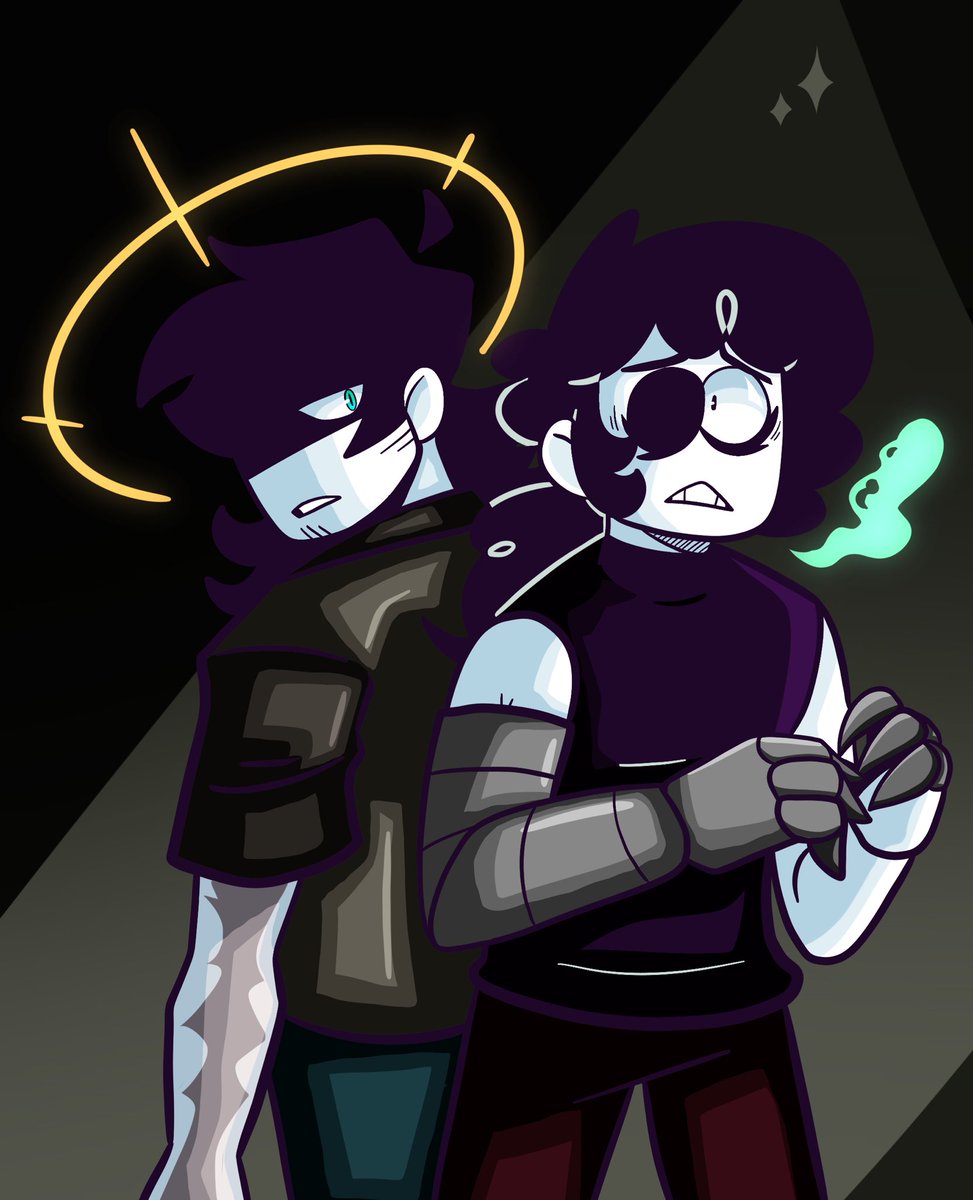 Art trade with <a href="/Spooky_Kas/">Kasey</a> 
Thank you for drawing my silly’s!