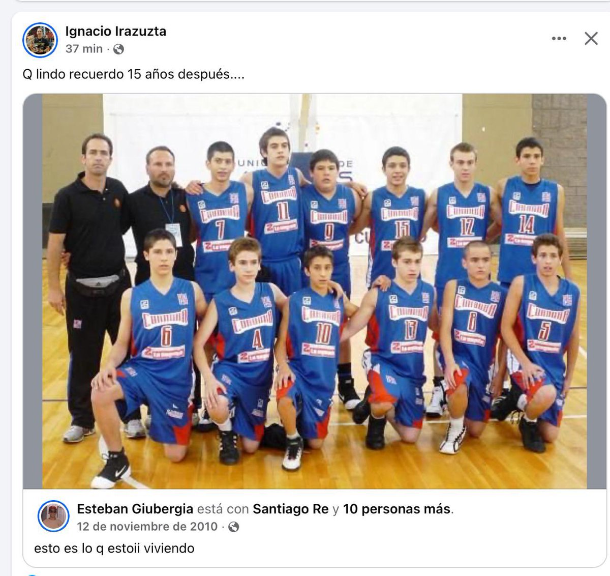 Como que hace 15 años!!!! 

Gran recuerdo cuando era deportista, el look te lo debo 😂