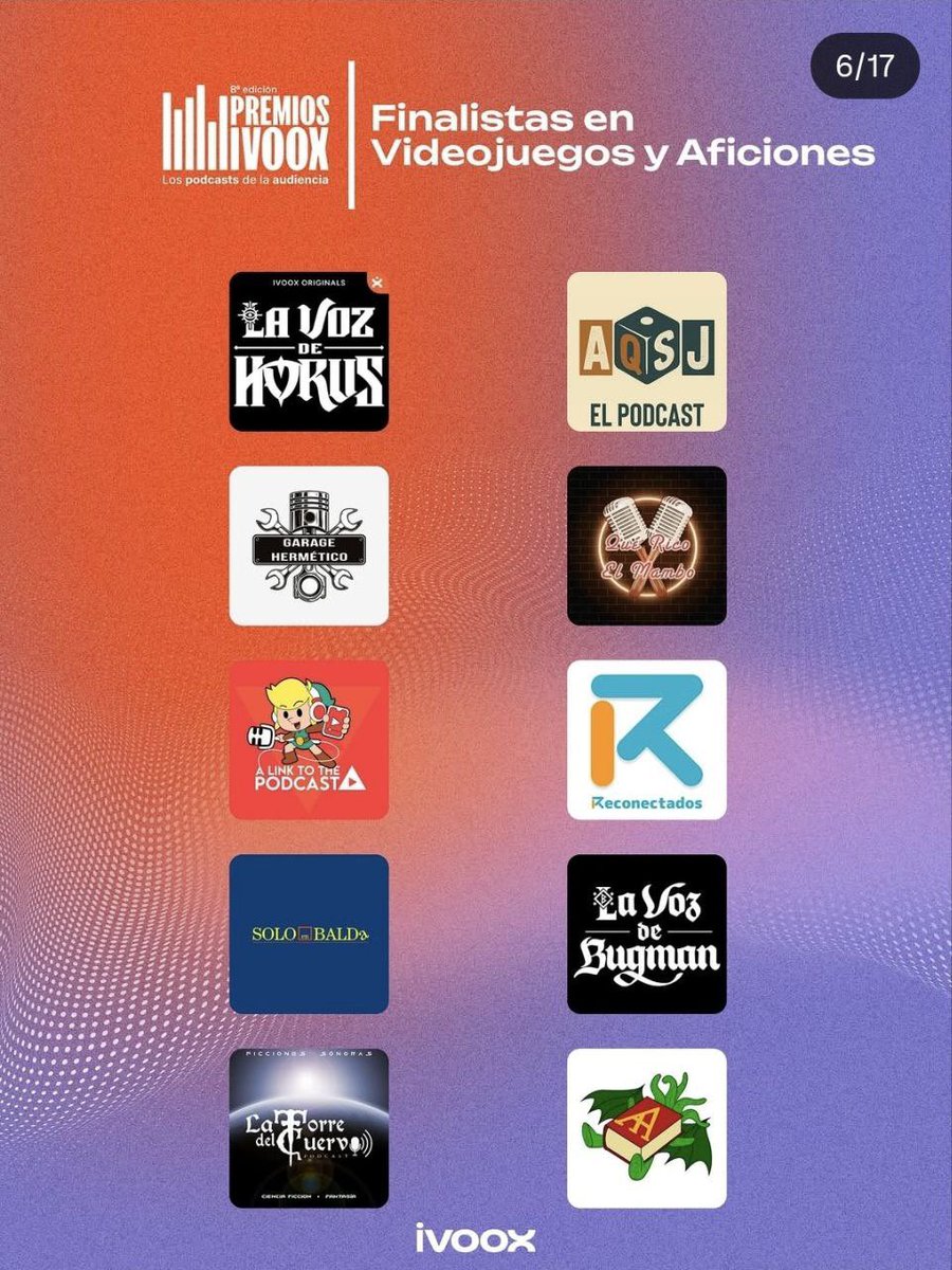 🎮✨ ¡Orgullo inmenso! 
ALTTP es finalista en los Premios @iVoox 2025 (Videojuegos y Aficiones).

Este logro es vuestro: Cada escucha, cada comentario, cada muestra de cariño nos impulsa a seguir. 
Gracias por hacer de este podcast un espacio de amistad y pasión compartida.💪