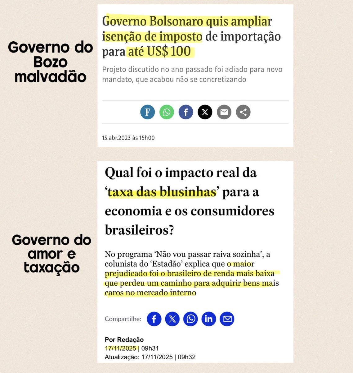 O Governo do Amor tem dessas…