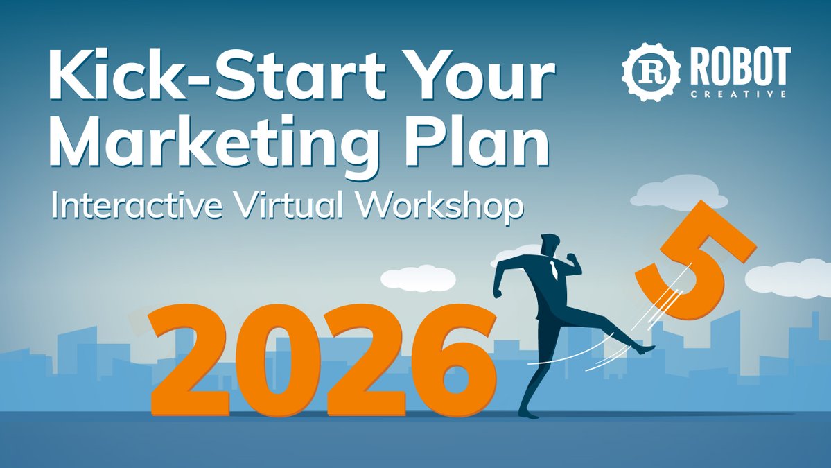RobotCreative's tweet image. There’s still time to register for our interactive workshop, Kick-Start Your Marketing, happening TOMORROW.  Get ahead of your marketing plan before 2026.

Register today &amp;gt; bit.ly/3JJs2zM

#businessowners #virtualworkshops #KickStartYourMarketing