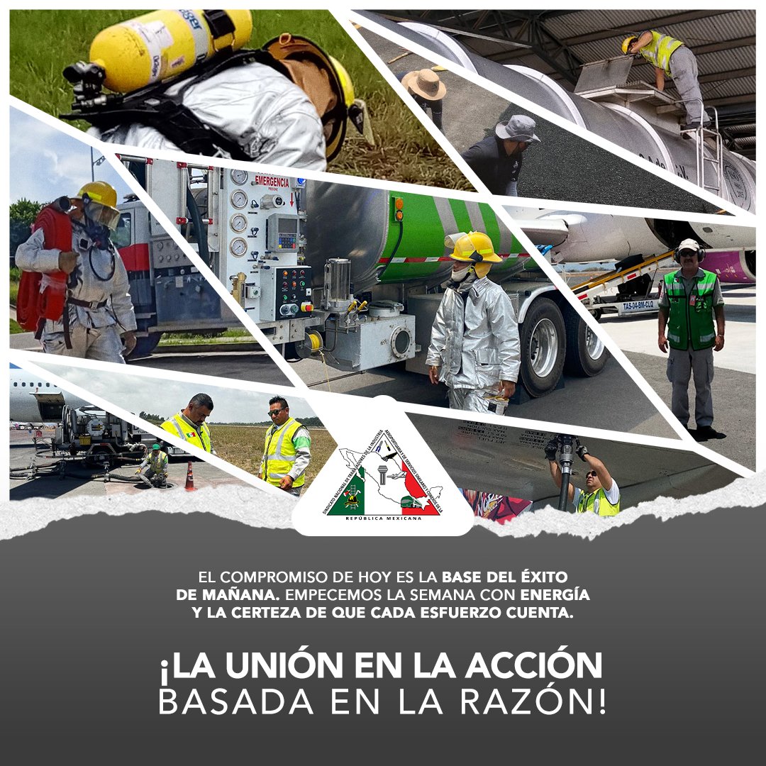 Excelente lunes, familia SNTIA 
Arranquemos la semana unidos y con entusiasmo, sabiendo que cada paso que damos juntos nos fortalece y nos acerca a grandes objetivos. ✈️