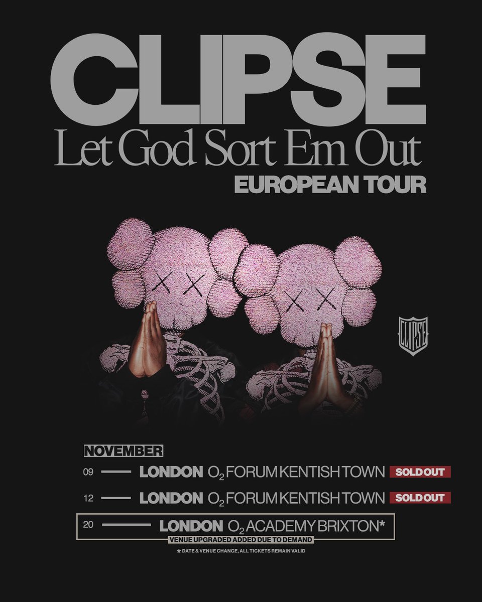 O2AcademyBrix's tweet image. Check out what&apos;s on at #O2AcademyBrixton this week 👇
Tue 18 + Wed 19 Nov - @joycrookes
Thu 20 Nov - @clipse
Fri 21 + Sat 22 + Sun 23 Nov - @RoyelOtis

Ticket link in Bio🎟️