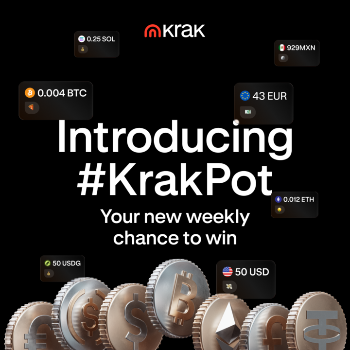 Introducing the #KrakPot! 💰

Our new weekly giveaway is here.

We’ve filled this pot with $500 USDG — 10 winners of $50.
1️⃣ Follow us on 𝕏
2️⃣ Repost
3️⃣ Request $50 USDG from <a href="/Krak/">Krak</a> in the app

Your weekly chance to win starts now. 🔥👇

m.krak.app/Qq7r/0aqmszzi