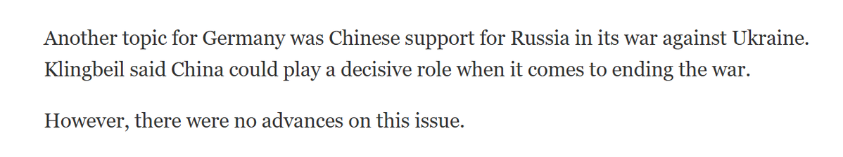 It's 2025, and Berlin is still asking for market reciprocity from Beijing and assistance in ending a 4-year war just a day's drive from its eastern border.

Is there a German word for "time to move on"?