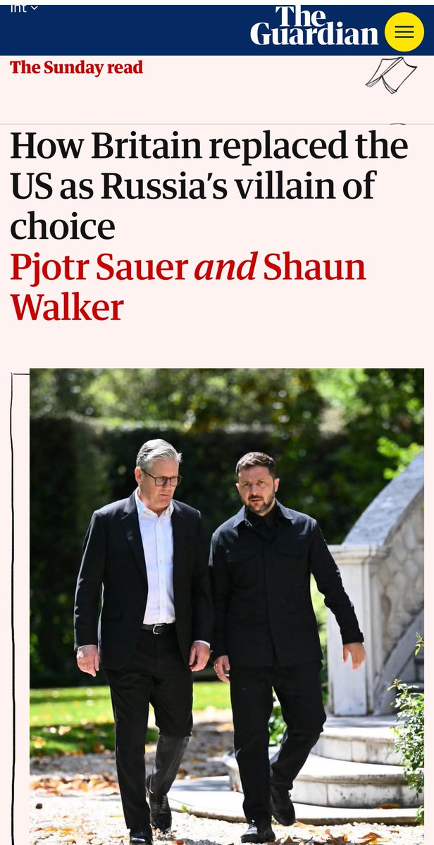 The Guardian finally admits what Moscow has known for years: London isn’t feared, it’s loathed. Not the British people, but the British establishment, a clique so addicted to escalation and imperial cosplay that Russia now sees it as the “main global warmonger” and the saboteur