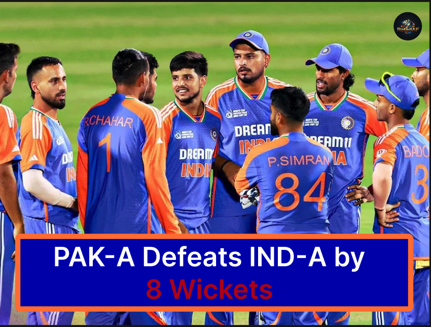 TheRatedAF's tweet photo. COLLAPSE OF THE CENTURY! π€―
PAKISTAN A win by 8 WICKETS.
India A collapsed from 91/2 to 136 all out!
Maaz Sadaqat (79*) led Pakistan to chase 137 in just 13.2 overs. Complete dominance.
Now, India A faces a must-win game vs. Oman to qualify.π
#RatedAF #INDvPAK #AsiaCup #Cricket https://t.co/l2bFoVF2JI