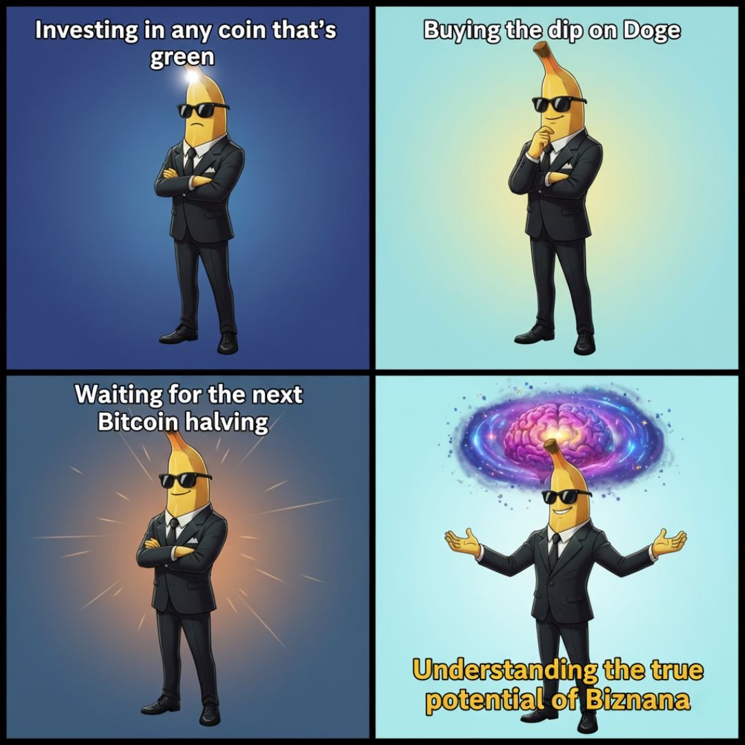 Biznana_Army's tweet image. Some chase every green chart…
Some wait for Bitcoin halving…
Some keep buying random dips…

But a few discover something bigger:
The true potential of $BIZNA 🍌🚀

Not financial advice, just meme-powered conviction.
Are you early or will you watch it fly? 👀✨
👉 Join the…