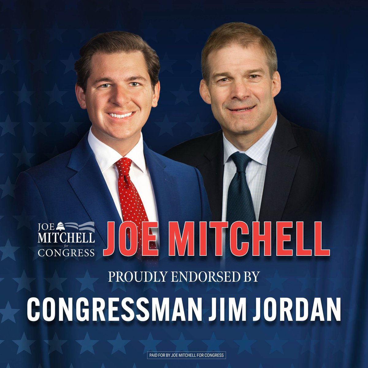 joemitchelliowa's tweet image. It’s an honor to earn the support of @Jim_Jordan, one of Congress’s most battle-tested conservatives. I look forward to working with him on behalf of the American people to save our country!