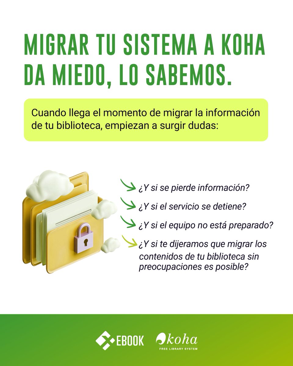 xercode's tweet image. 💡 Migrar tu sistema de bibliotecas sin preocupaciones con Xebook:

✅ Datos intactos
✅ Servicio continuo
✅ Plataforma lista desde el día 1

Gestiona bibliotecas físicas y digitales sin interrupciones.

#SmartLibrary #GestiónDocumental #MigraciónSegura #BibliotecaDigital #koha