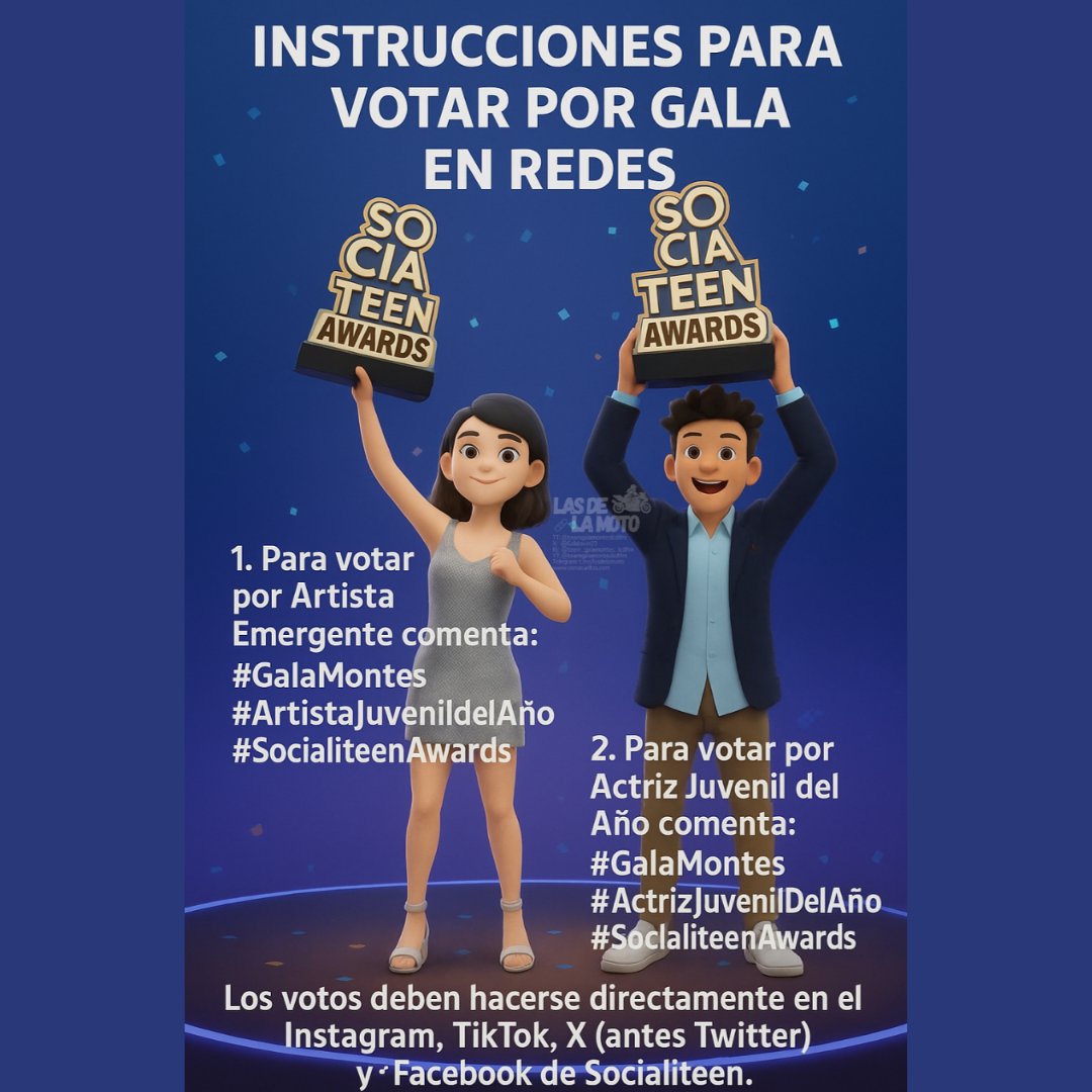 Galalover23's tweet photo. Aunque el 80% de los votos para las pre-nominaciones y la votación final cuentan desde la página oficial (https://t.co/cz9l4W72I5), el otro 20% viene de las redes sociales… y ese 20% también puede cambiar todo.

Por eso sí tenemos que votar en redes:
Cada comentario con los hashtags correctos suma puntos reales y puede hacer la diferencia cuando los resultados estén muy cerrados.

Así que no lo dejemos pasar:
✔️ Votamos en el sitio web
✔️ Votamos en Instagram
✔️ Votamos en TikTok
✔️ Votamos en X
✔️ Votamos en Facebook
Todo cuenta. Todo suma. Y todo es por Gala. 💜✨

#GalaMontes #Curitas