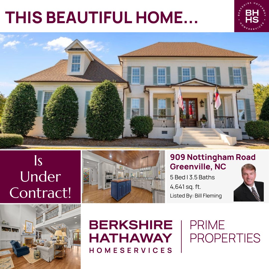 BHHSPP's tweet image. Congratulations to Bill Fleming, REALTOR® on getting this beautiful home under contract! Your dedication and hard work continue to make home buyers happy every day!
See what it means to work with a Forever Agent™. 252.321.1990
#bhhspp #topgreenvillerealtor #encrealtor