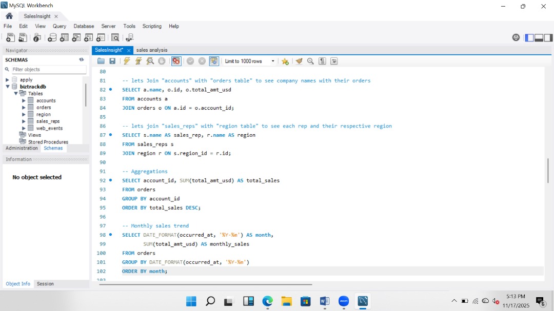 InsightAnalyst4's tweet image. #Day2 of #100DaysOfData   Yesterday, I built a database, created 5 tables  &amp;amp; INSERTed real data. Today, I perform JOINs &amp;amp; aggregations across multiple tables (GROUP BY, COUNT, SUM) progress doesn’t stop. @InsightAnalyst4
 #DataAnalyst #SQL #100DaysOfData #DataScience #Udacity