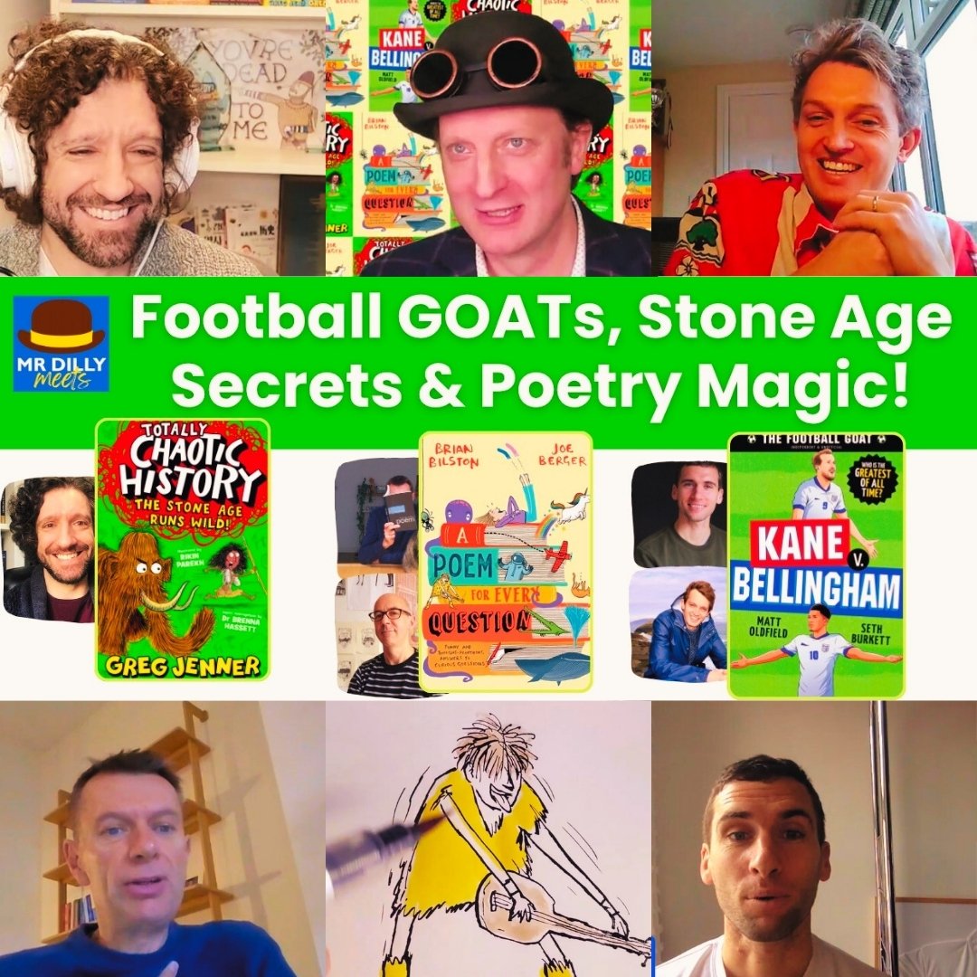 mrdillypresents's tweet photo. 📺Watch now!
Football GOATs, Stone Age secrets & poetry magic for #NonFictionNovember with #GregJenner, @footieheroesbks, @sethburkett, #BrianBilston & @_JoeBerger Chat, facts, true-or-false fun + 2 draw-alongs!
👉https://t.co/yEpu8YUFS4
#schools #teachers #librarians #edutwitter https://t.co/ePgxtymbiX