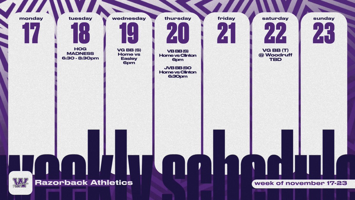 RazorbacksA's tweet image. THIS WEEK IN RAZORBACK ATHLETICS