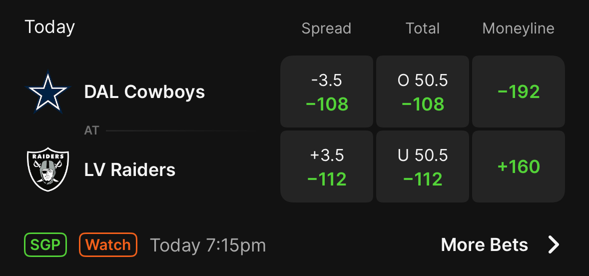 🚨10 UNIT #NFL LOCK OF THE NIGHT🚨

HIT 80% OF FREE PLAYS IN THE LAST TWO WEEKS AND NOW I HAVE A GUARANTEED WINNER FOR #MNF

👇🏻WANT THE PLAY👇🏻

1. LIKE THIS POST

2. FOLLOW <a href="/blazer_vegas/">Vegas Blazer</a>

WILL DM WHEN DONE

⬇️FREE VIP⬇️
dubclub.win/checkout/29577…

#GamblingX #Cowboys #Raiders