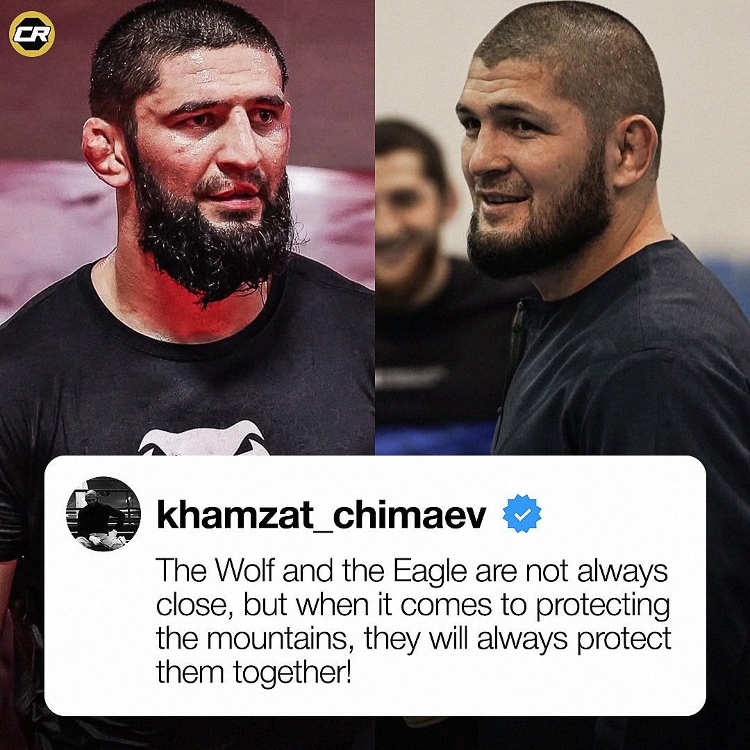 ChampRDS's tweet image. Khamzat Chimaev via Instagram:

&quot;The Wolf and the Eagle are not always close, but when it comes to protecting the mountains, they will always protect them together!&quot; 🤝