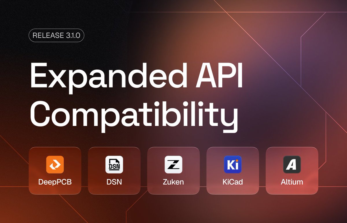 DeepPCB's tweet image. 🚀 𝗡𝗲𝘄 𝘂𝗽𝗱𝗮𝘁𝗲 𝘁𝗼 𝘁𝗵𝗲 𝗗𝗲𝗲𝗽𝗣𝗖𝗕 𝗔𝗣𝗜! You can now upload Altium, KiCad, Zuken &amp;amp; DSN files directly, no conversions needed. @DeepPCB just got a whole lot easier to plug into your workflow. 
#AI #PCBdesign #EDA #KiCad #Altium #Zuken #API #InstaDeep