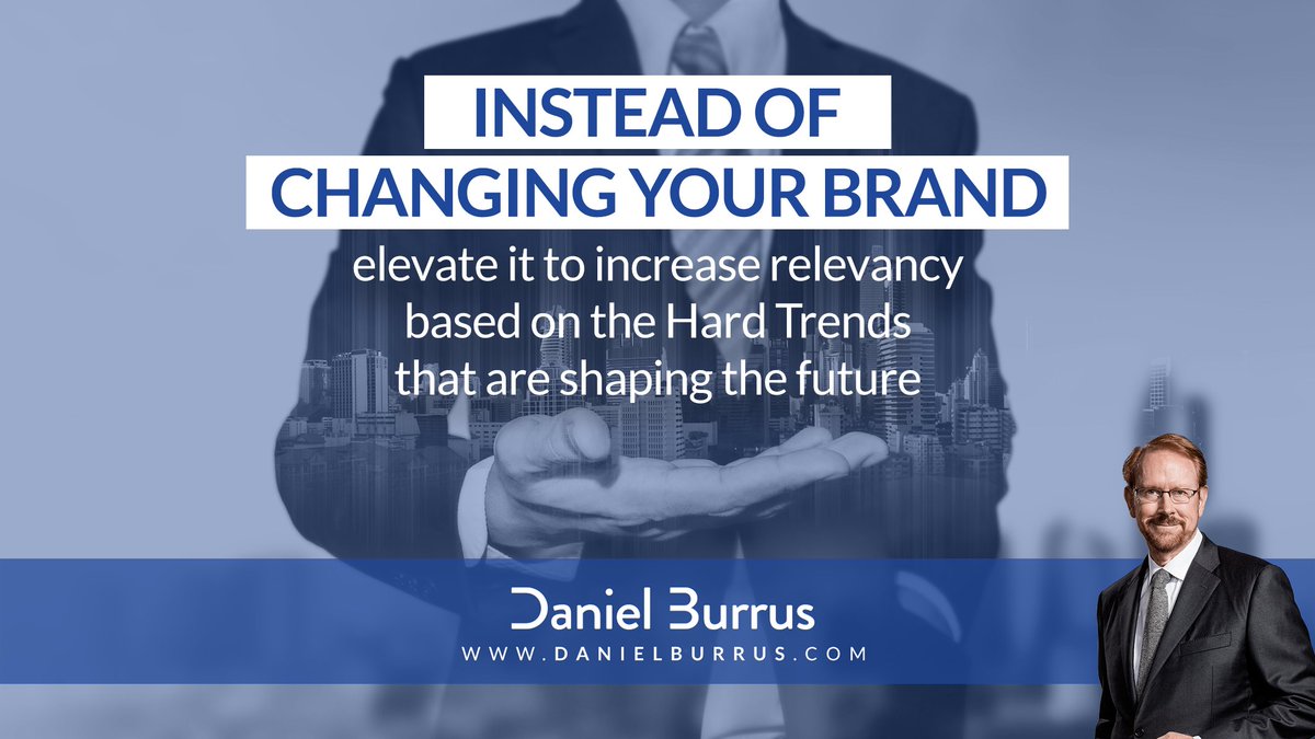 DanielBurrus's tweet image. Don’t just change your brand—elevate it by aligning with Hard Trends shaping the future. 

Relevance builds trust. 🚀✨ 

#Branding #FutureReady