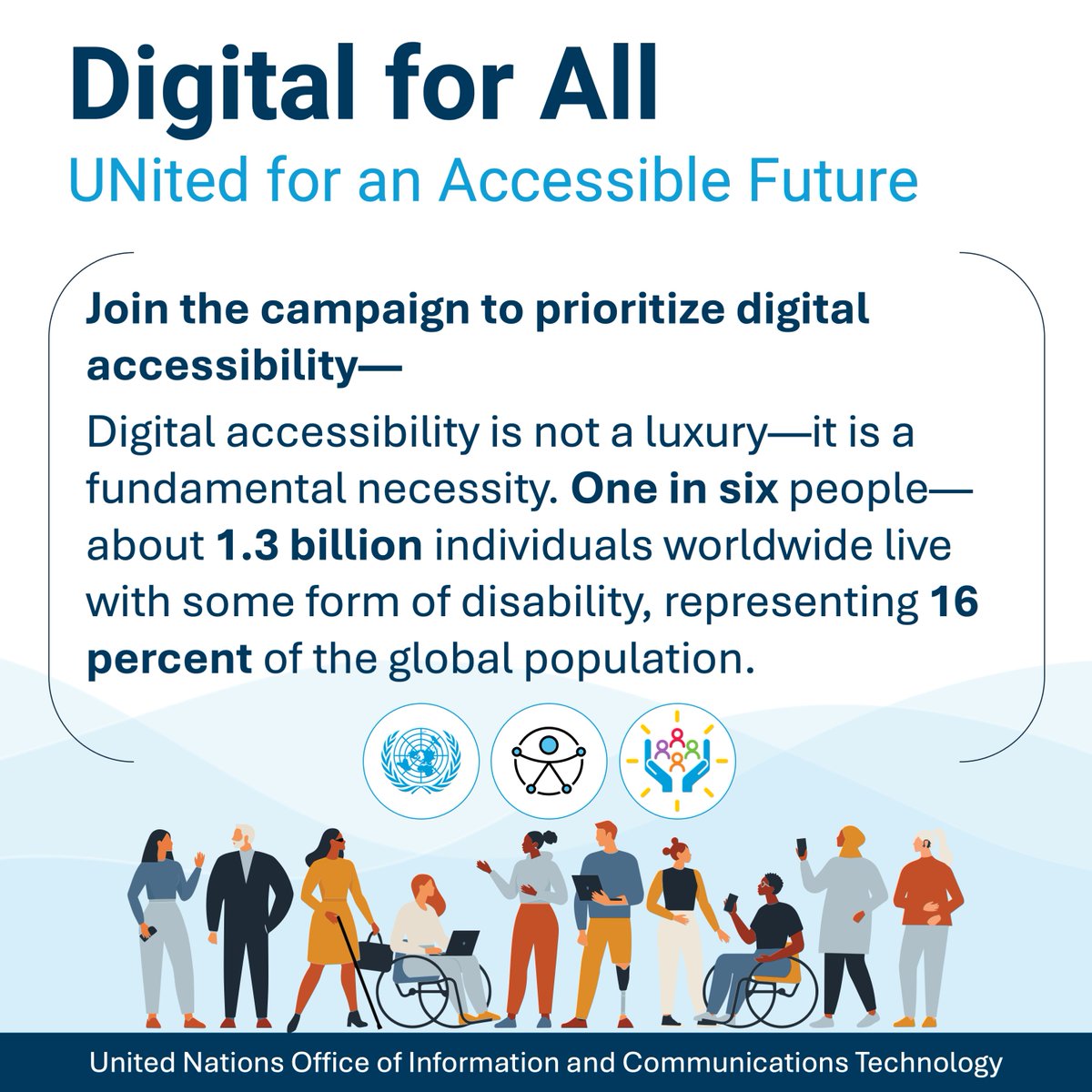 UN_OICT's tweet image. Today, we launch the Digital Accessibility Campaign!

Leading up to #IDPD2025, we’ll share tips and tools that help make UN digital platforms more inclusive and barrier-free.

Digital accessibility is not optional; it is essential. #UNitedForAccessibility
unite.un.org/en/news/digita…