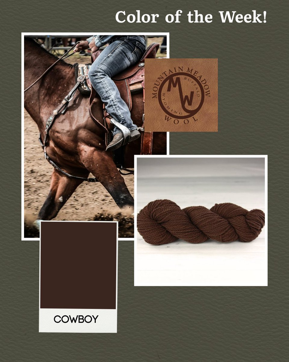 MtnMeadowWool's tweet image. Color of the Week: Cowboy 🤠. Shop now for this classic shade! #ColorOfTheWeek #KnittingInspiration #YarnLovers #USAMade #MountainMeadowWool #WesternVibes