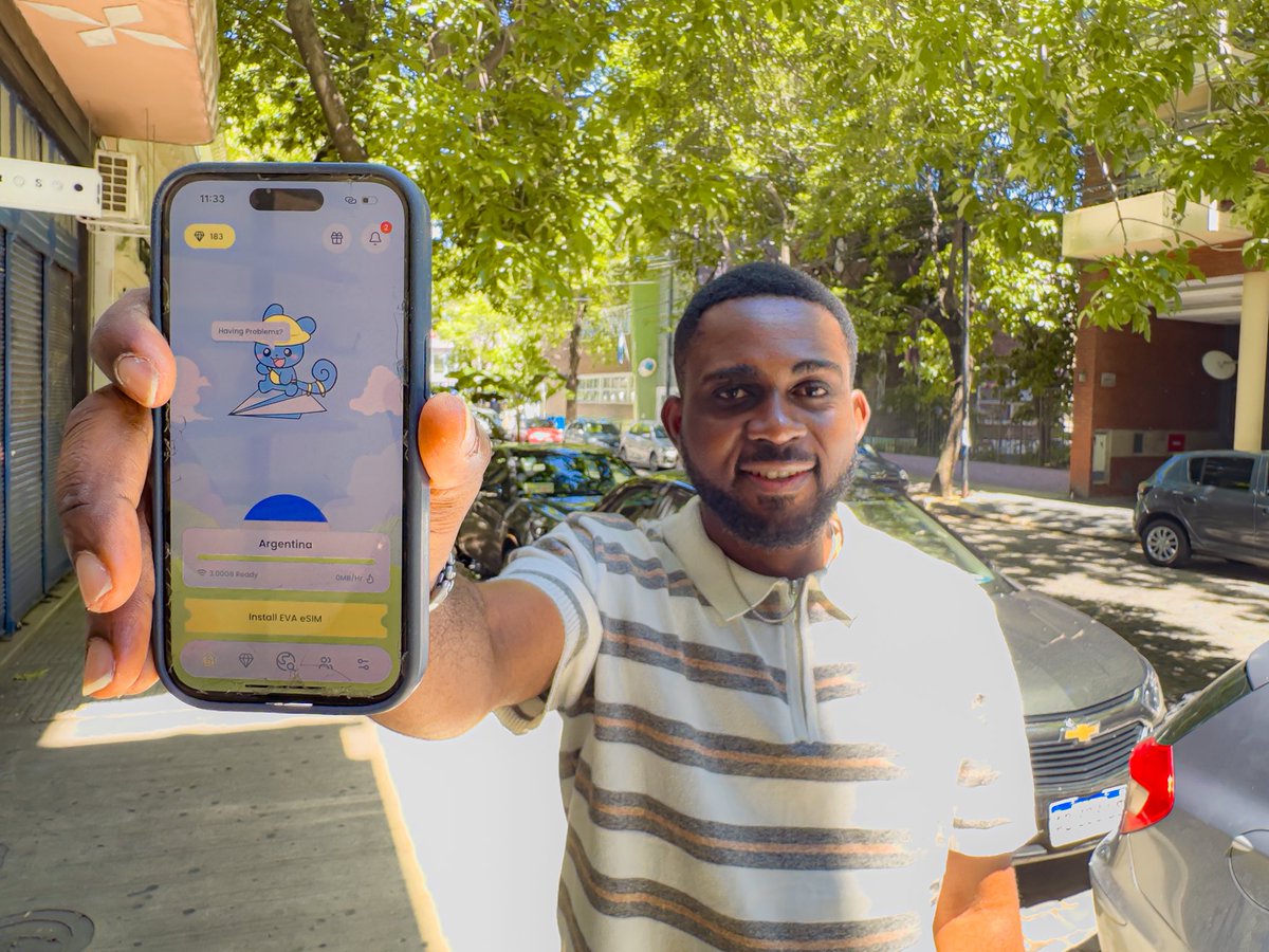 ubong_ephraim's tweet image. Gm from Devconnect 🇦🇷

Just got 3GB of data worth $11 for free from EVA to use in Argentina!
 
DM @evaroaming to get free internet for your next trip!