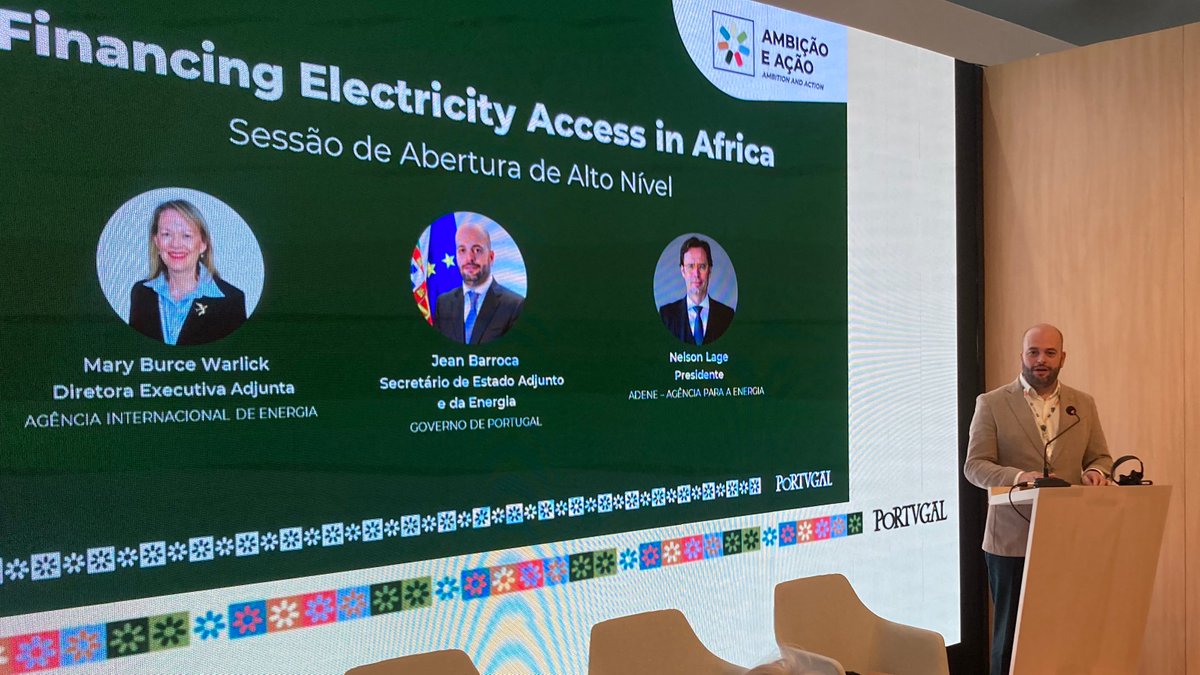 AmbMaryWarlick's tweet photo. Very pleased to launch with Portugal’s State Secretary Jean Barroca &amp; ADENE President @nelsonlage the Portuguese edition of @IEA’s new report on Financing Electricity Access in Africa

Greater investment is crucial to deliver access for all in the region over the next decade https://t.co/0TDsGMkgyd