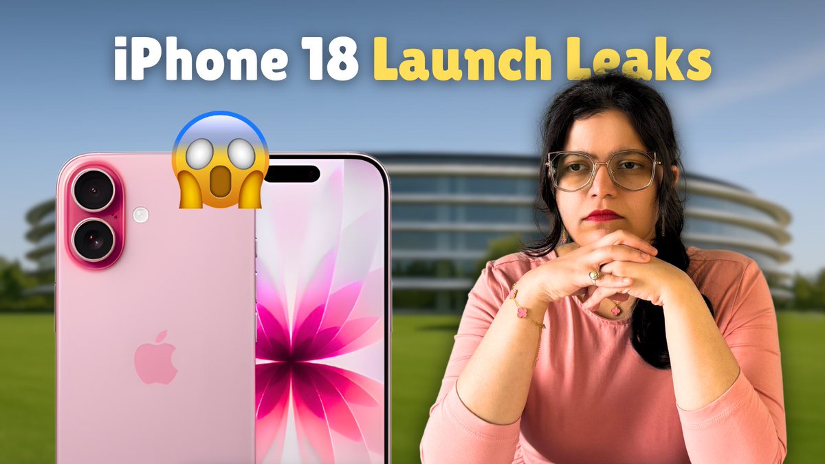AishwaryaTech3's tweet image. 📱 iPhone 18 Launch Leaks: The Entire Apple Lineup is Changing 
Watch to Know More…
youtu.be/_z5dMM5JPzA?si…