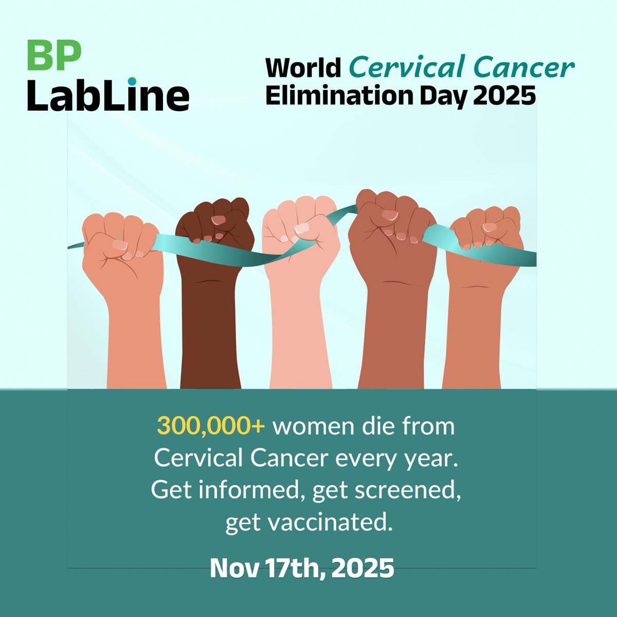 BpLabline's tweet image. Cervical cancer causes 300,000+ deaths each year — most preventable with early screening.
Highlighting CMV &amp;amp; GBS PCR testing for stronger women’s health diagnostics.
#CervicalCancer #WomensHealth #PCRTesting #GBS
#CMV
#LifeSciences
🔗 na2.hubs.ly/H0255fg0