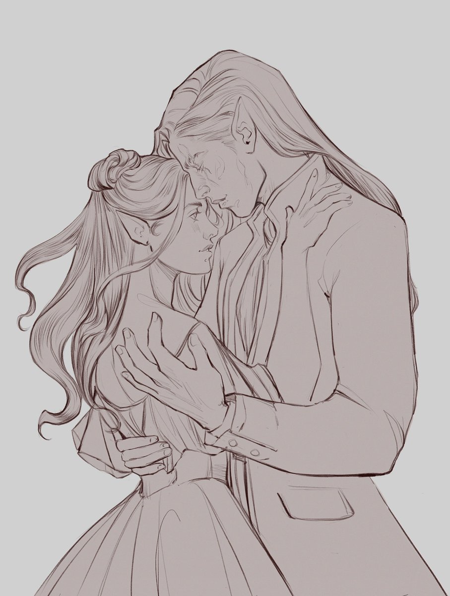 the vibe of elucien is so------ 😍

commision @/amandapearls_
gift for @/foreverinelysian 
artist is @/gildedruin

🏷️ #elucien #acotar #lucienvanserra #elainarcheron