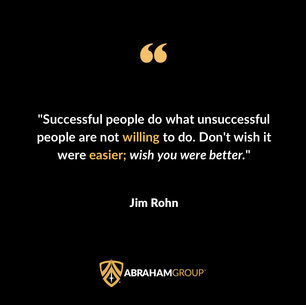 Be willing to go the extra mile.

Doing what others won’t sets a business apart, demonstrating commitment and effort that can lead to superior results and competitive advantage.