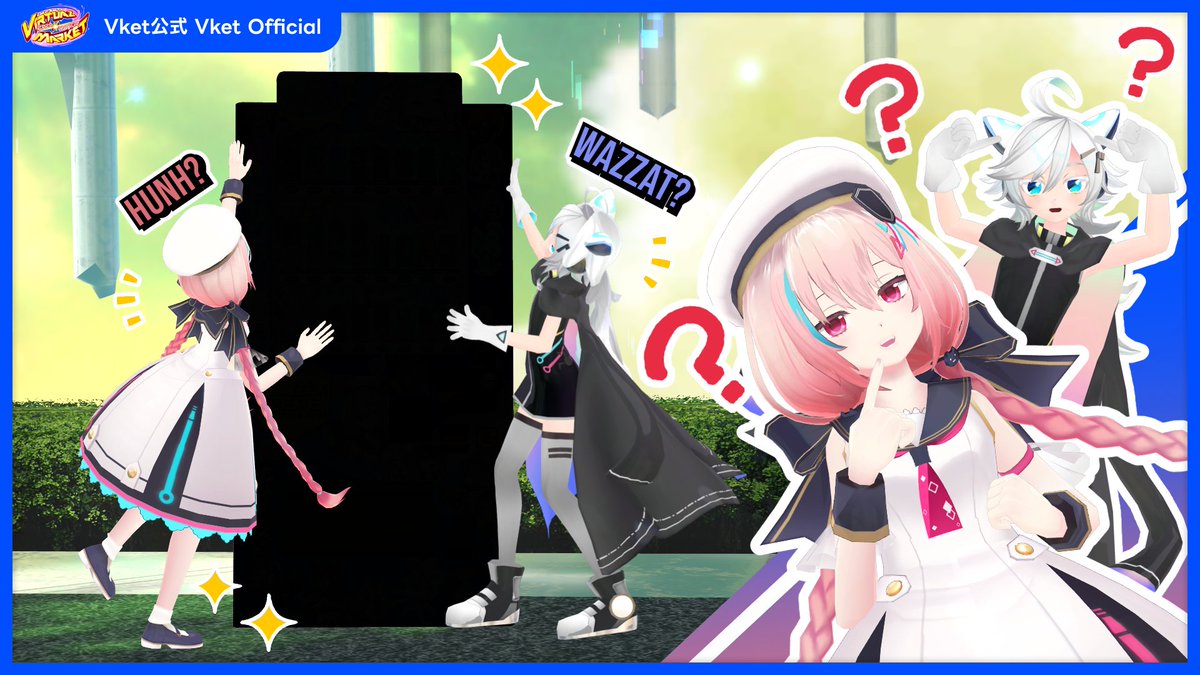 What's this⁉️
A square... something..?🤔

Come and see it in the entrance world of #Vket 2025 Winter, coming this December!!❄️