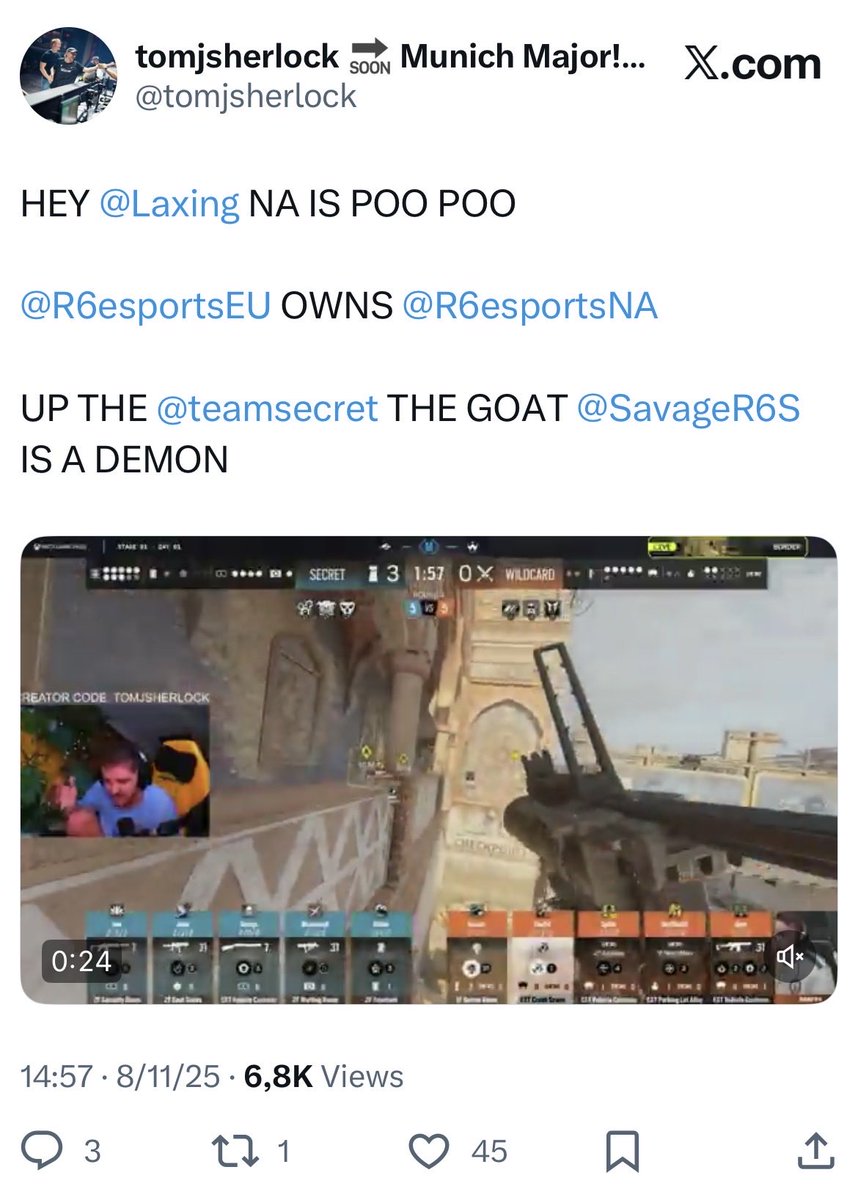 R6 images that precede unfortunate events tweet media