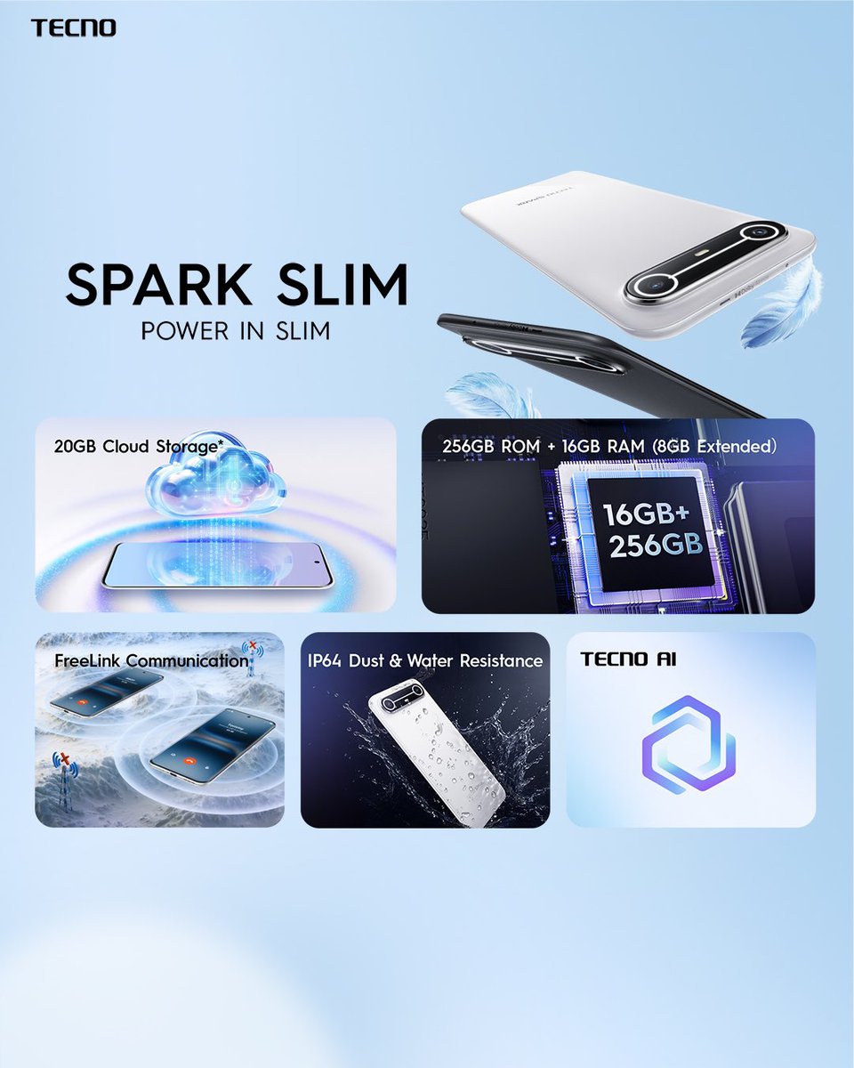TECNOMobileNG's tweet image. All the reasons the SPARK Slim is worth having in one glance. 

Which of these specs do you like the most? 

#SPARKSlim #PowerInSlim #SPARK40Series