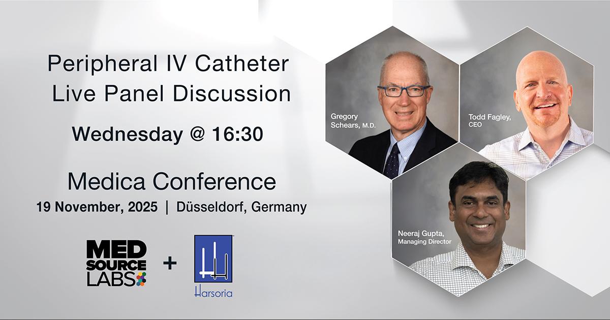 MedSourceLabs's tweet photo. If you're attending this year's Medica conference, don't miss this upcoming live panel discussion on Wednesday, November 19 at the MedSource Labs &amp; Harsoria booth. https://t.co/JQ9sFNgH4L
