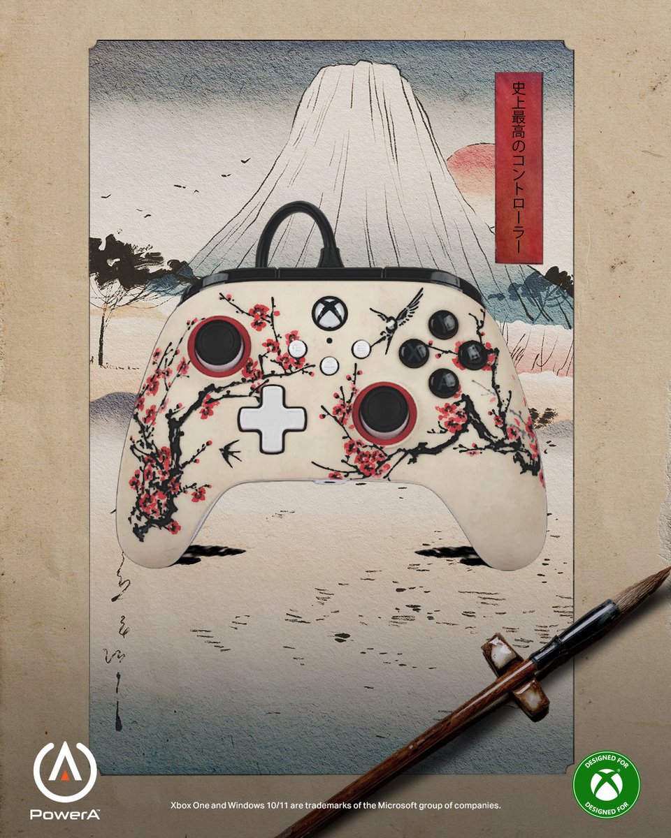 PowerA's tweet image. This is the kind of controller that puts us at one with nature and video games. 🌸🎮