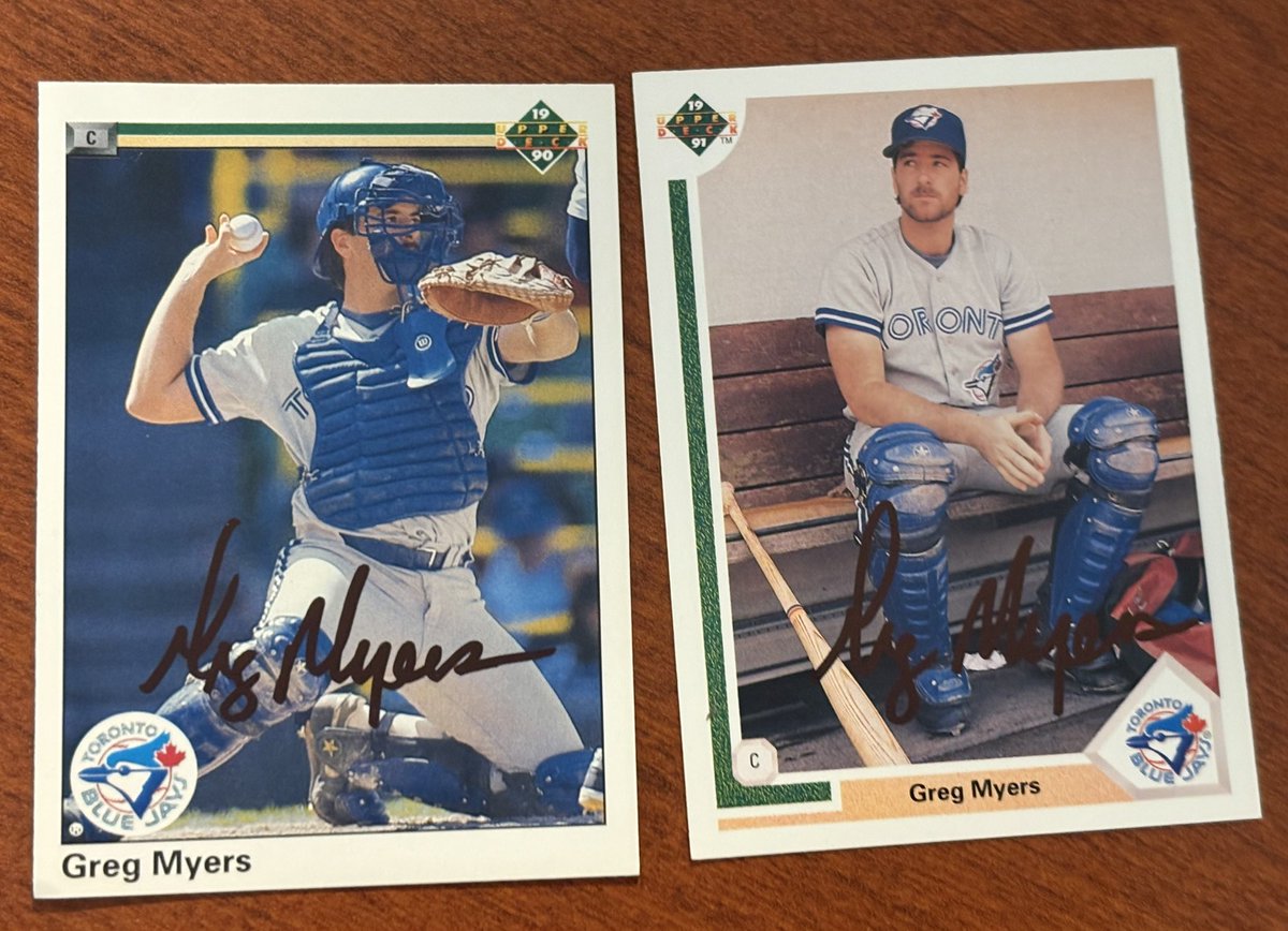 Thanks to former @BlueJays Catcher Greg Myers for signing our