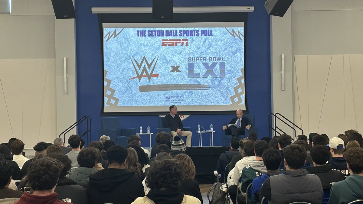 Neat event at @setonhall hearing all about <a href="/espn/">ESPN</a> strategy. 

Thanks, <a href="/burkemagnus/">Burke Magnus</a> for talking to our students

#hallin