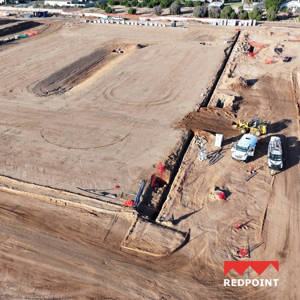 RedpointC's tweet image. Check out our progress in Surprise, AZ! 🚧 We&apos;re moving dirt, grading, and installing utilities. Exciting to see our vision take shape! 

#Construction #Earthwork