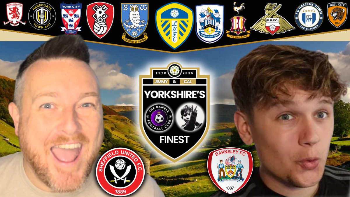 🎙️YORKSHIRE’S FINEST🎙️

We're BACK with another edition of Yorkshire's Finest as <a href="/_callumfowler/">Callum Fowler</a> and <a href="/JimmyRambleYT/">Jimmy - Blades Ramble 🎙️</a> preview all the big games across the county, with one in particular on Sunday lunchtime... 🥴

See you LIVE at 6pm!👇🏻
youtube.com/live/akfuUQtPc…