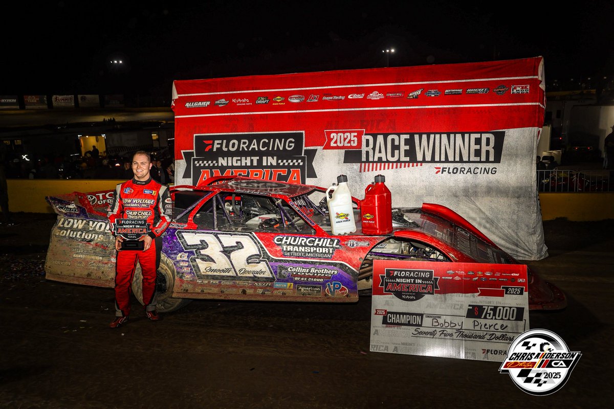 Congratulations to @bobbypierce32  for winning 2025 FloRacing Night in America Championship!

#WilwoodRacing #Racing