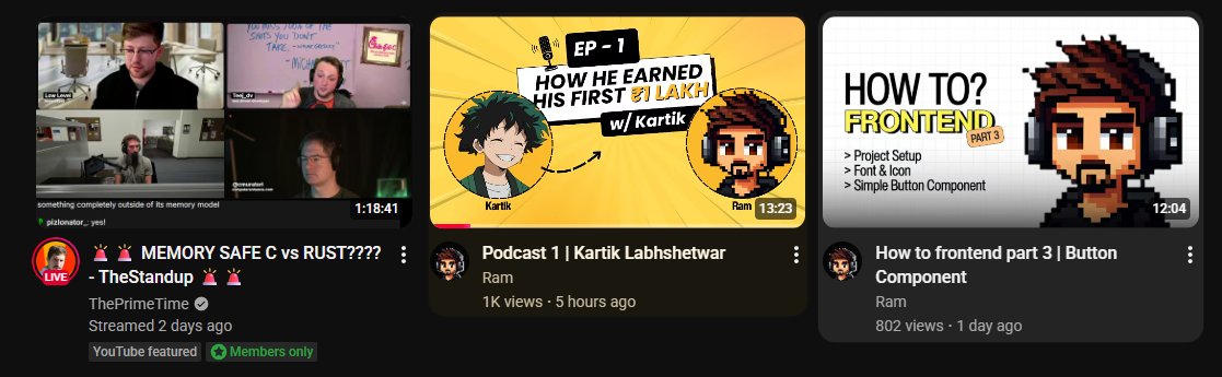 denxdev's tweet image. feed nowadays @ramxcodes