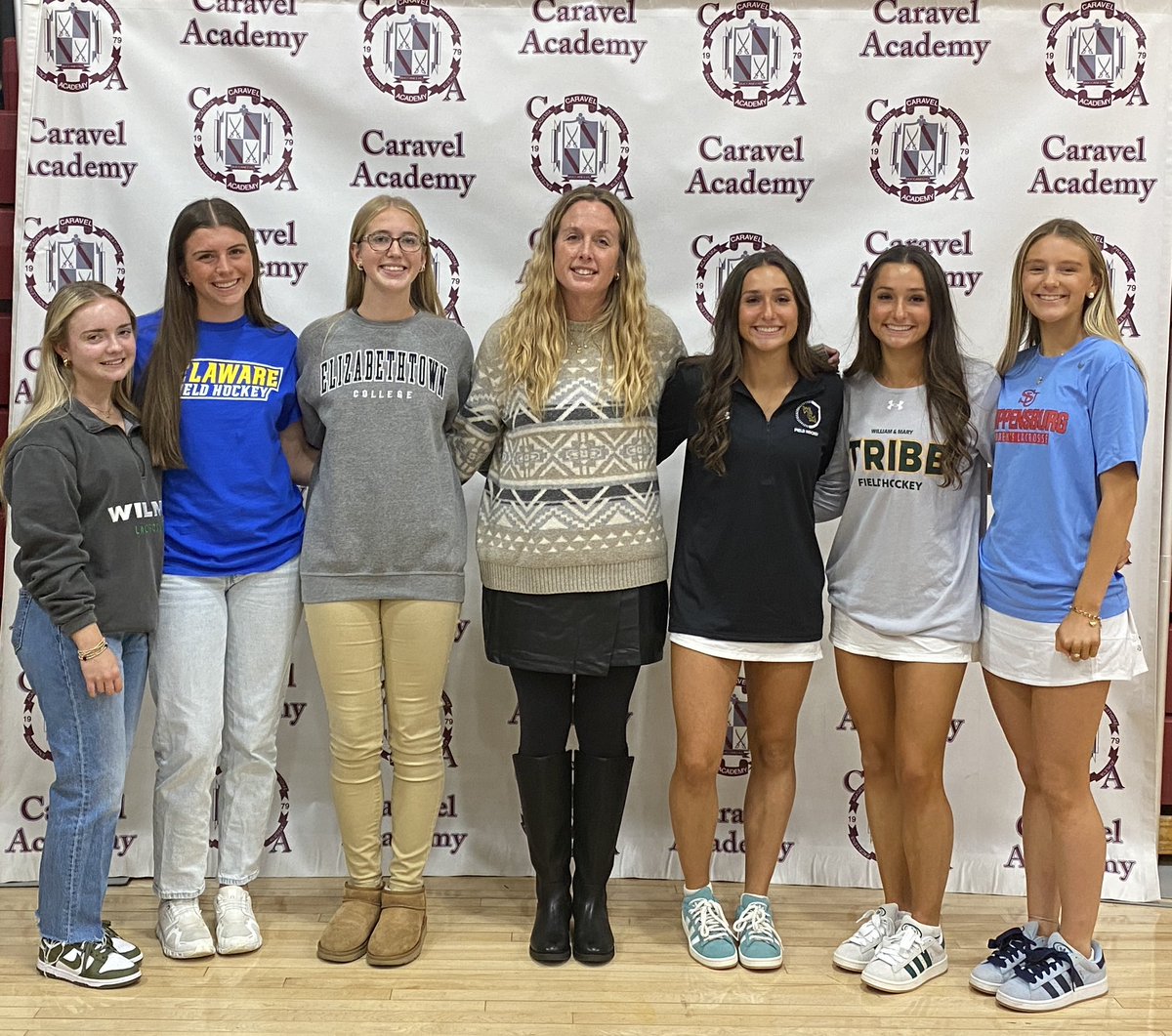 CaravelAcademy's tweet image. We’re extremely proud of our seven senior student athletes who signed their National Letters of Intent on Friday, November 14, 2025.  Congratulations to our athletes, their families, coaches and friends!! 
#caravelacademy #caravelsigningday #caravelseniors @CaravelBASE
