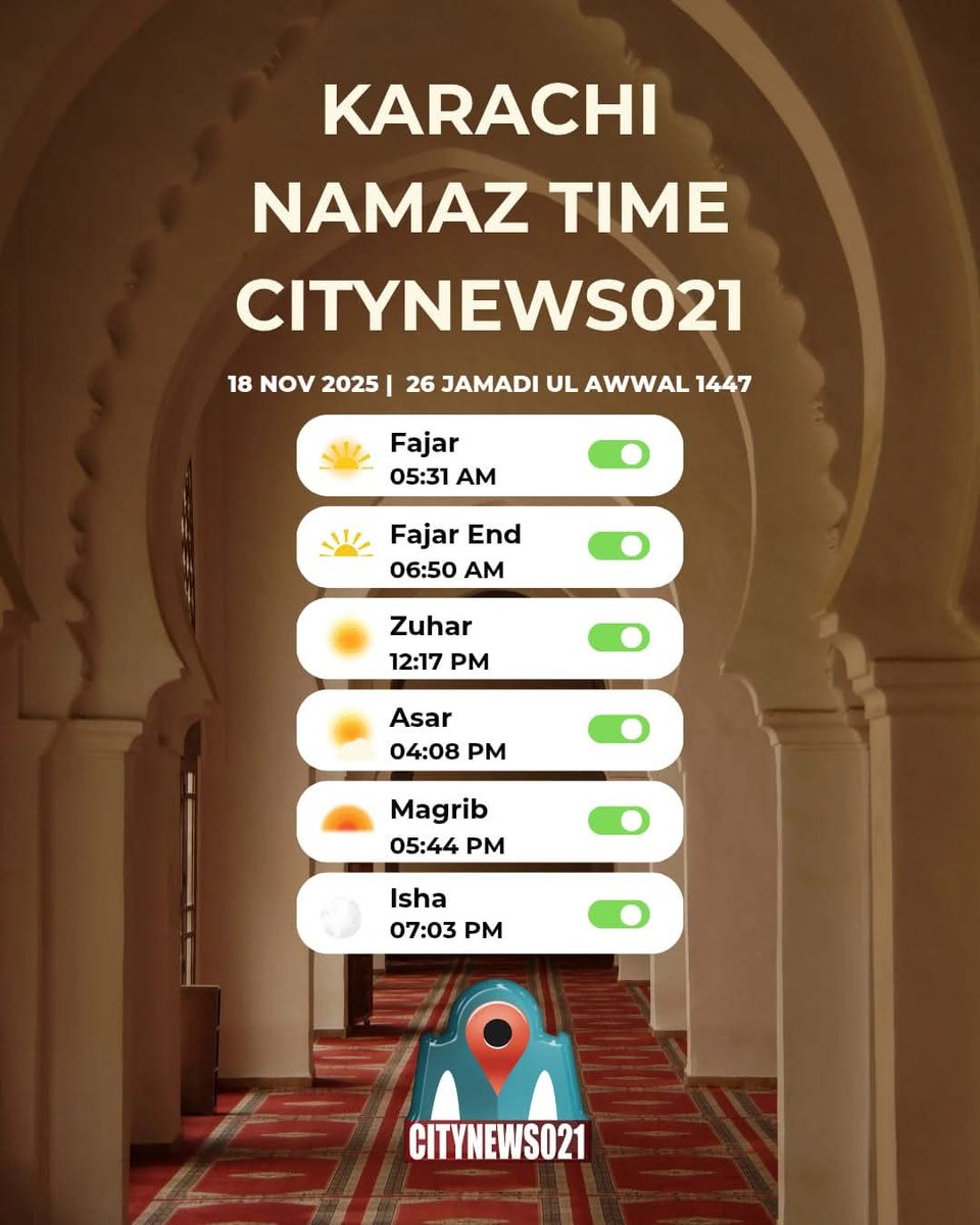 Namaz Time Karachi., image size:960x1200