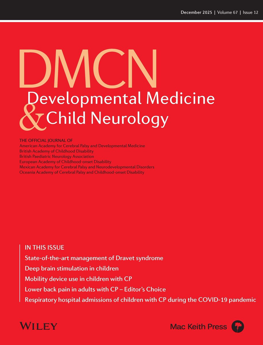 mackeithpress's tweet image. The December issue of #DMCN has now been published! 📕 

Highlights include papers on management of #DravetSyndrome, #DeepBrainStimulation in children, back #pain in adults with #CerebralPalsy and more 

buff.ly/fybEXqY

Listen here: buff.ly/gtulnof