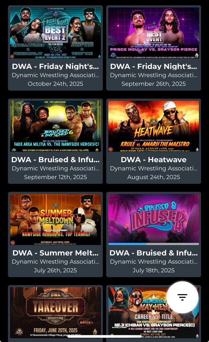 NEJI_ICHIBAN's tweet photo. Did you know? DWA has been uploading their shows on @indiewrestling IWTV?? Check it all out and type your favorite wrestlers name in the search to find all the shows they were on 🔥 https://t.co/HT2G8hQNnf